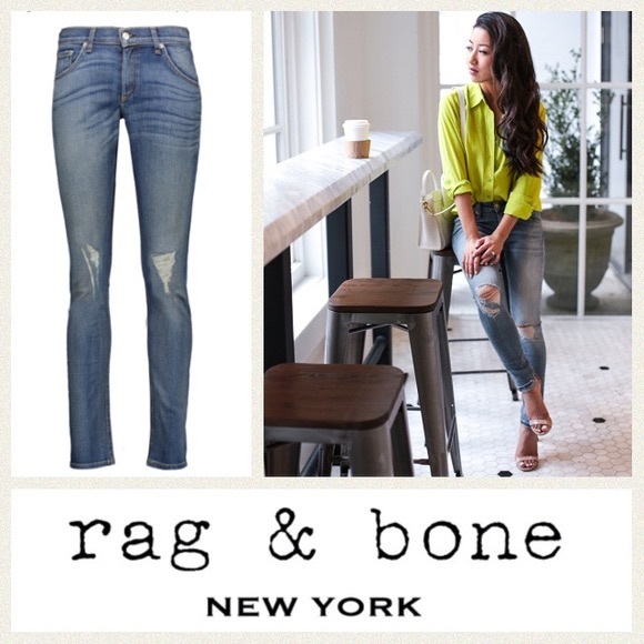 Rag & Bone Distressed Skinny Jeans Sz. 26 - Picture 4 of 9